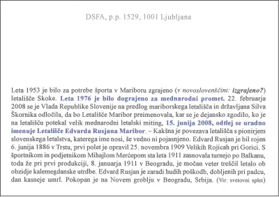 50 LET LETALIŠČE EDVARDA RUSJANA MARIBOR